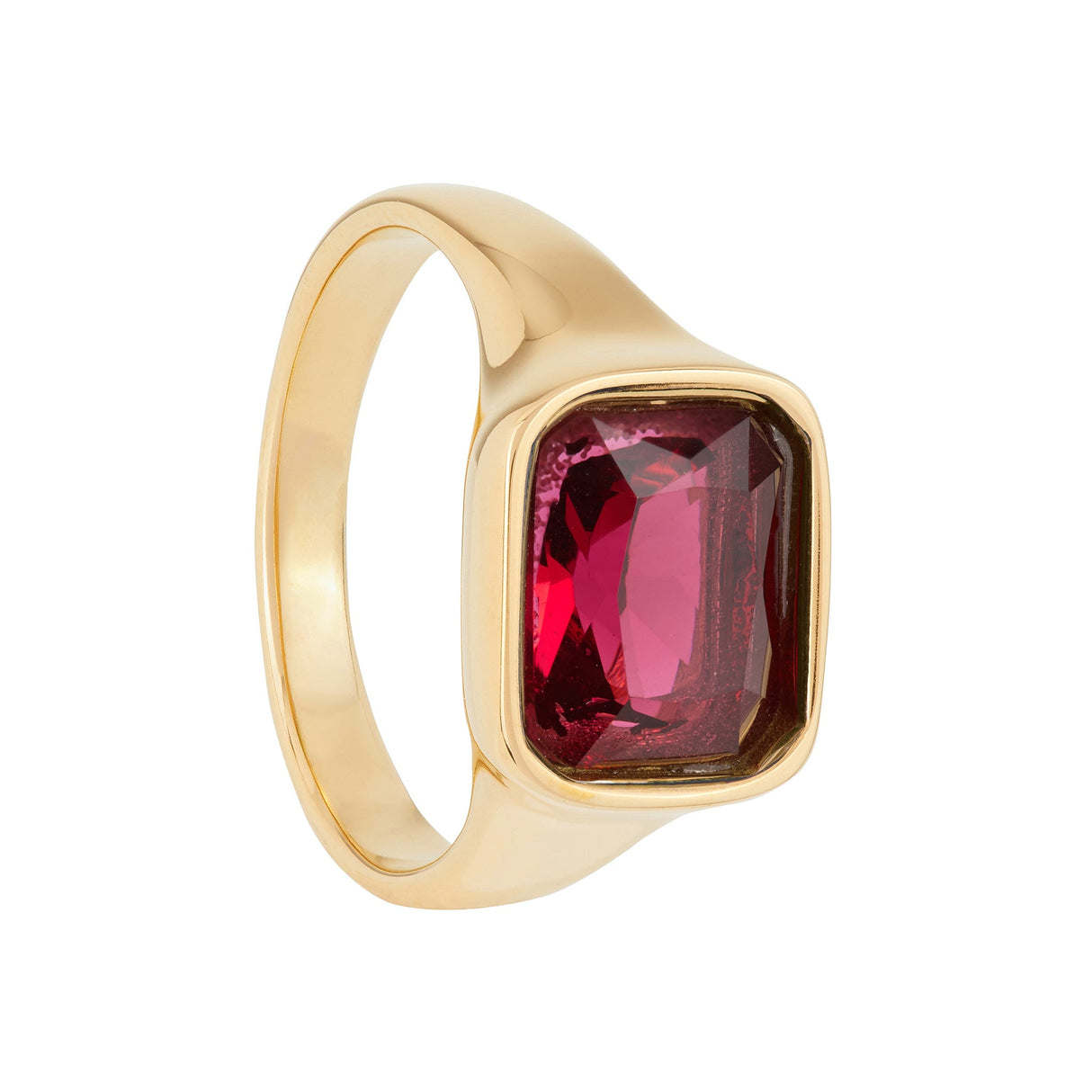 Square Cocktail Ring: Burgundy