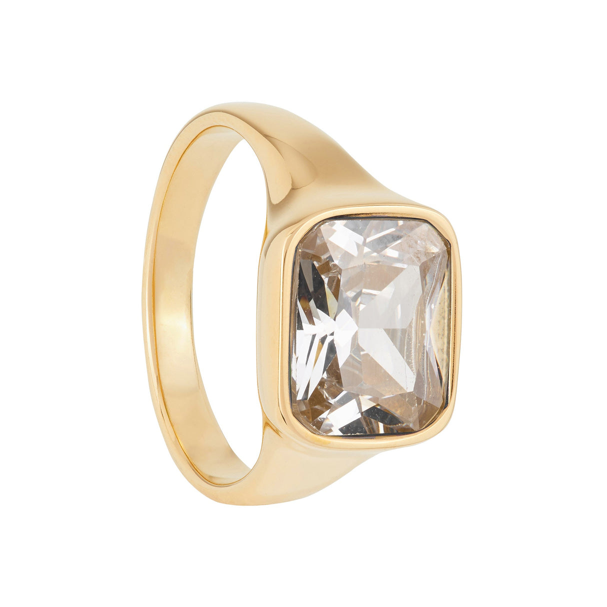 Square Cocktail Ring: White