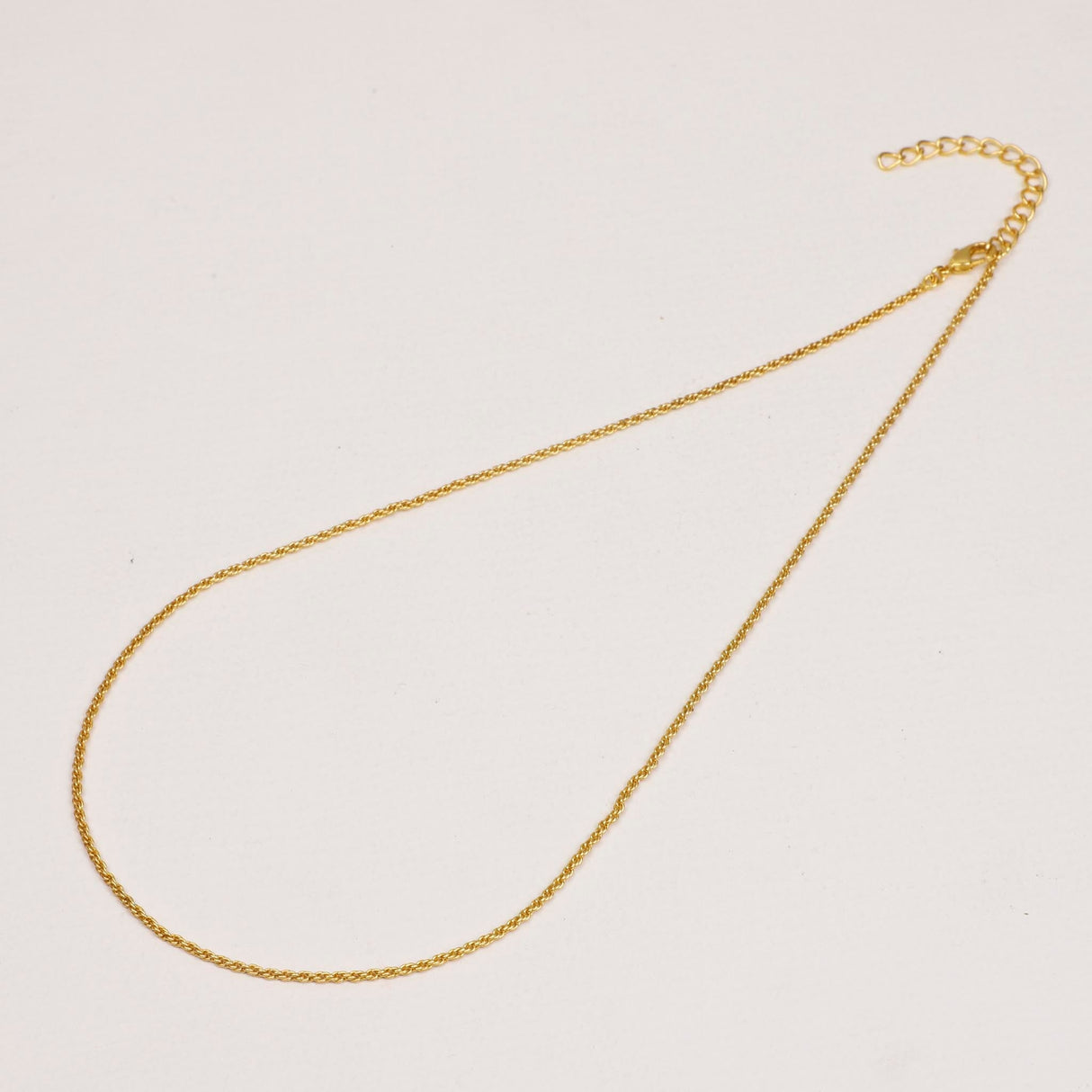 Rope Chain Necklace Gold 17"