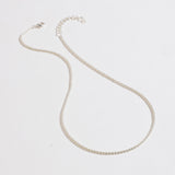 Rope Chain Necklace Silver 17"