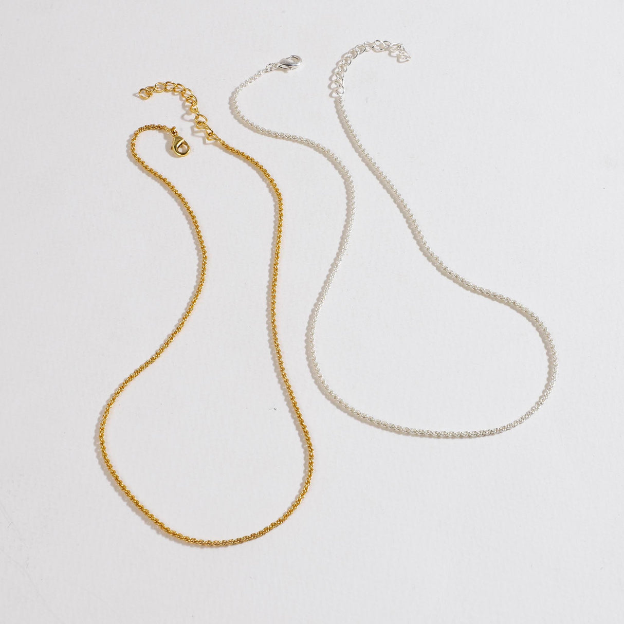 Rope Chain Necklace Gold 17"