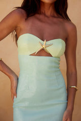 Runaway the Label STELLAR MINI DRESS - LIME/AQUA