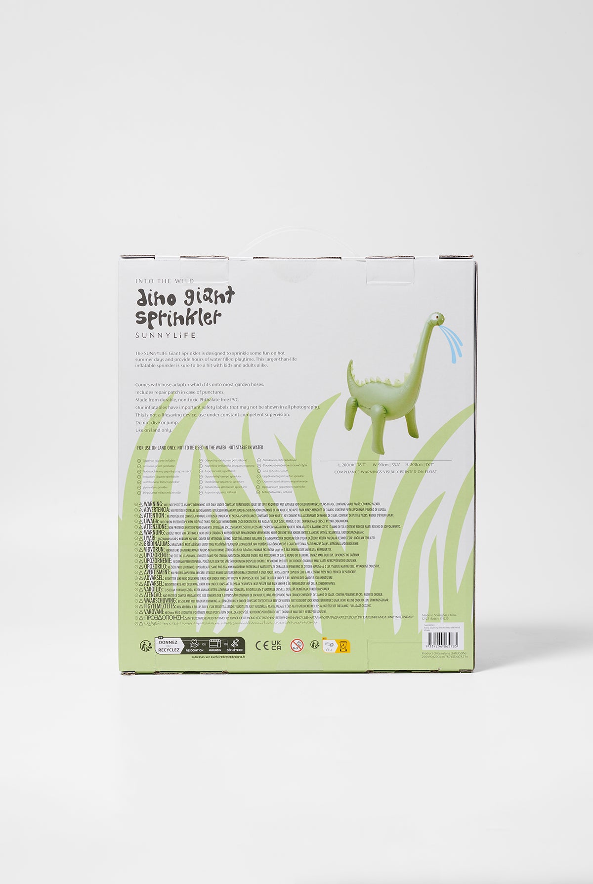Dino Giant Sprinkler Into the Wild Khaki