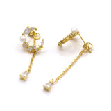 Sabrina Moon Drop Earrings | 18K Gold Plated