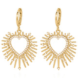 Sadie Starburst Heart Earrings | 18K Gold Plated