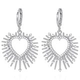 Sadie Starburst Heart Earrings | 925 Silver Plated Brass