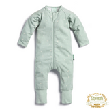ErgoPouch - Organic Layers Long Sleeve Babygrow - Sage - Mild 0.2 TOG