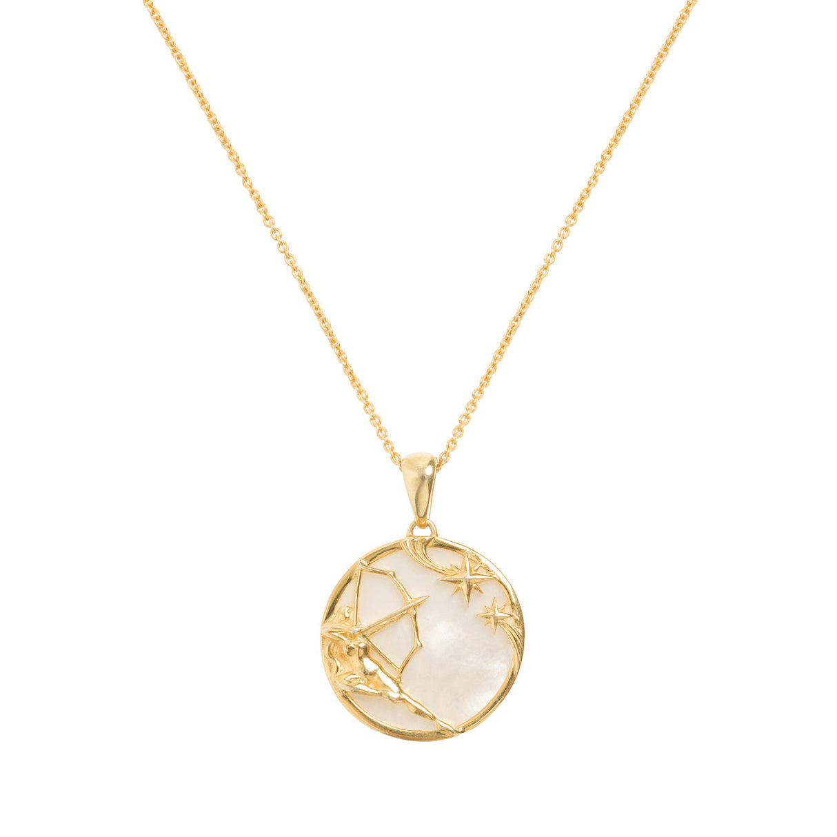 Sagittarius, Gold Zodiac Necklace