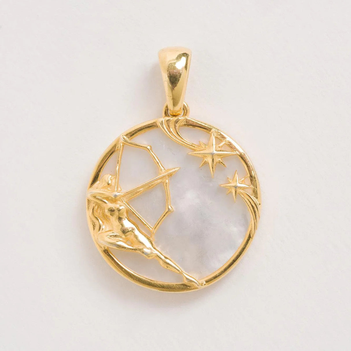 Sagittarius, Gold Zodiac Pendant