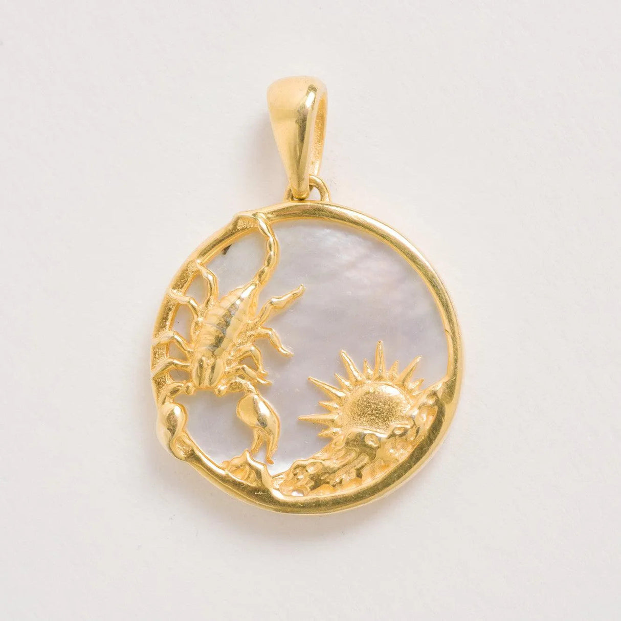 Scorpio, Gold Zodiac Pendant