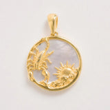 Scorpio, Gold Zodiac Pendant