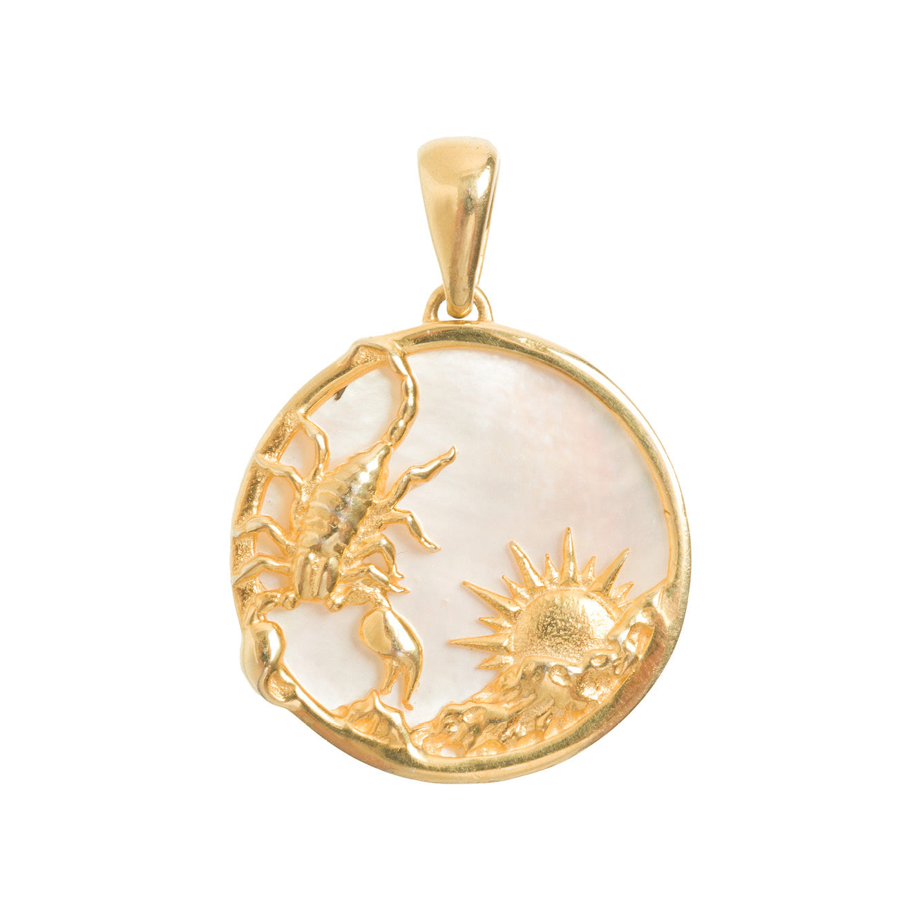 Scorpio, Gold Zodiac Pendant