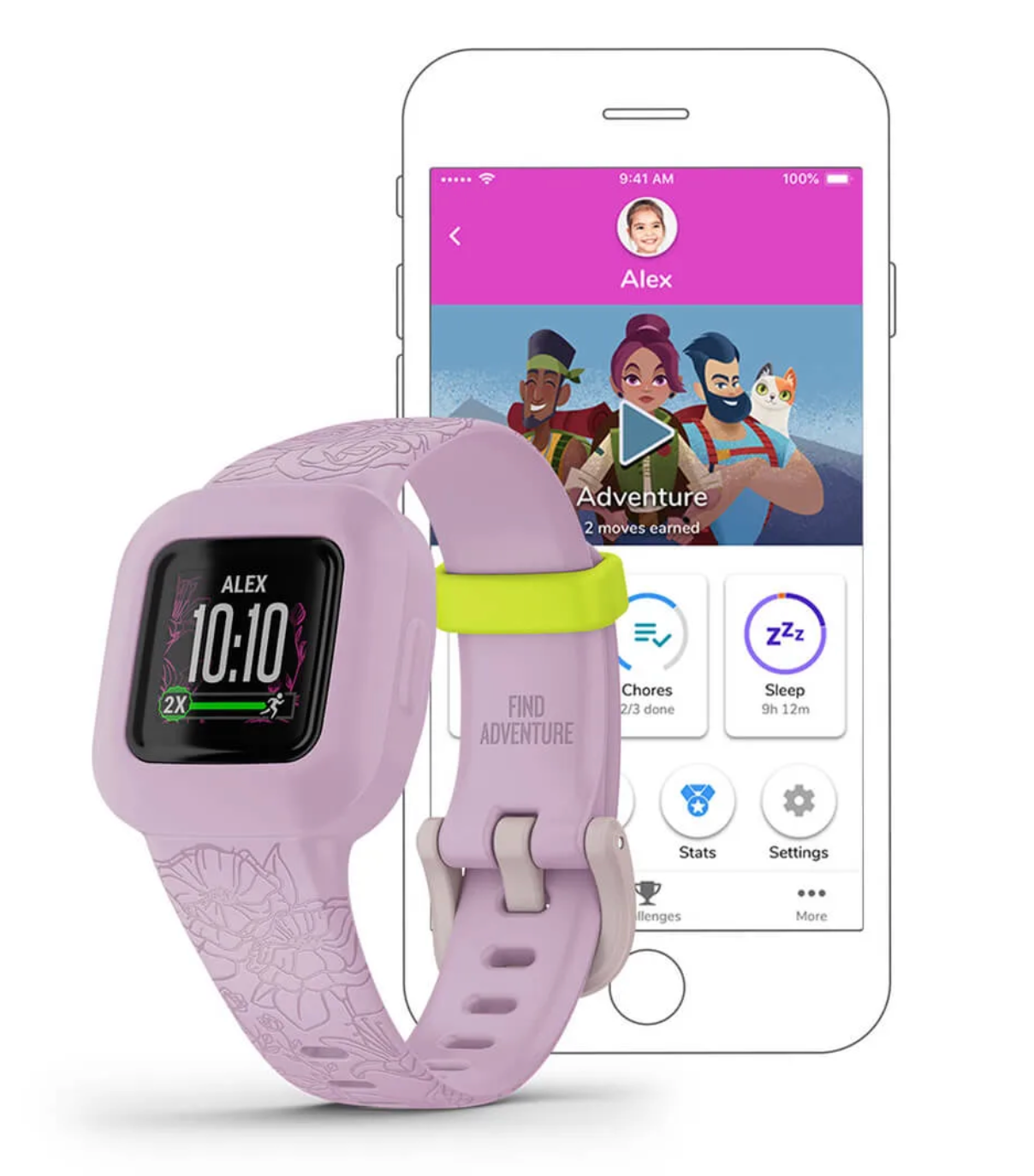 GARMIN VIVOFIT JR 3, WW - LILAC FLORAL