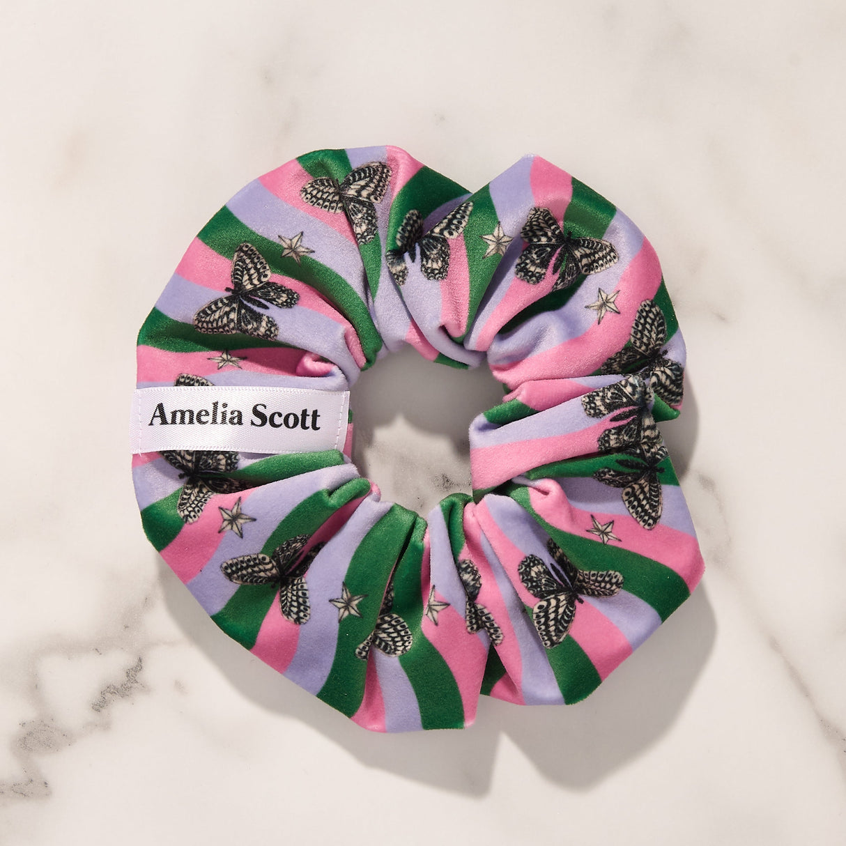 Bella Butterfly, Star & Stripe Velvet Scrunchie