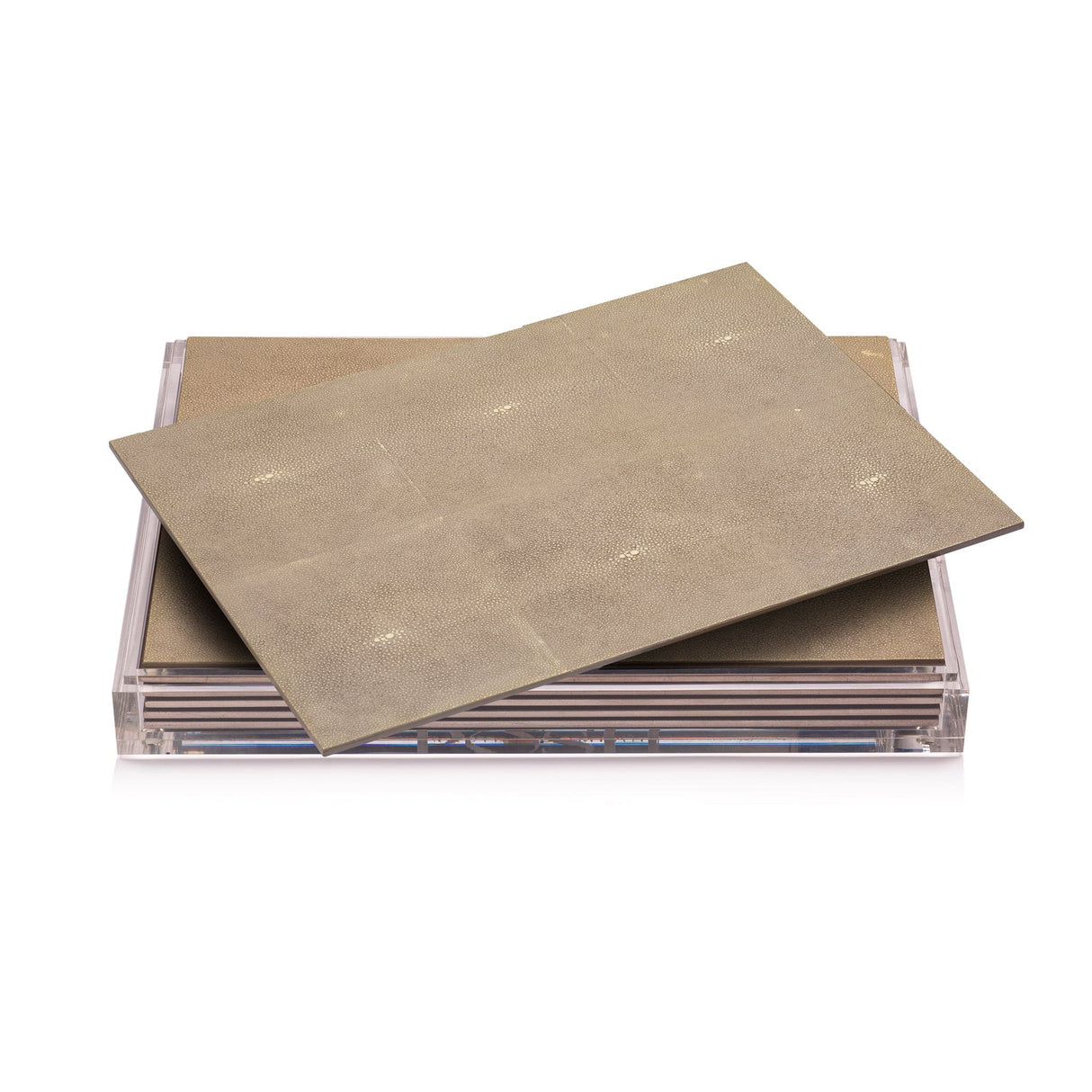 Servebox Clear - Shagreen Natural