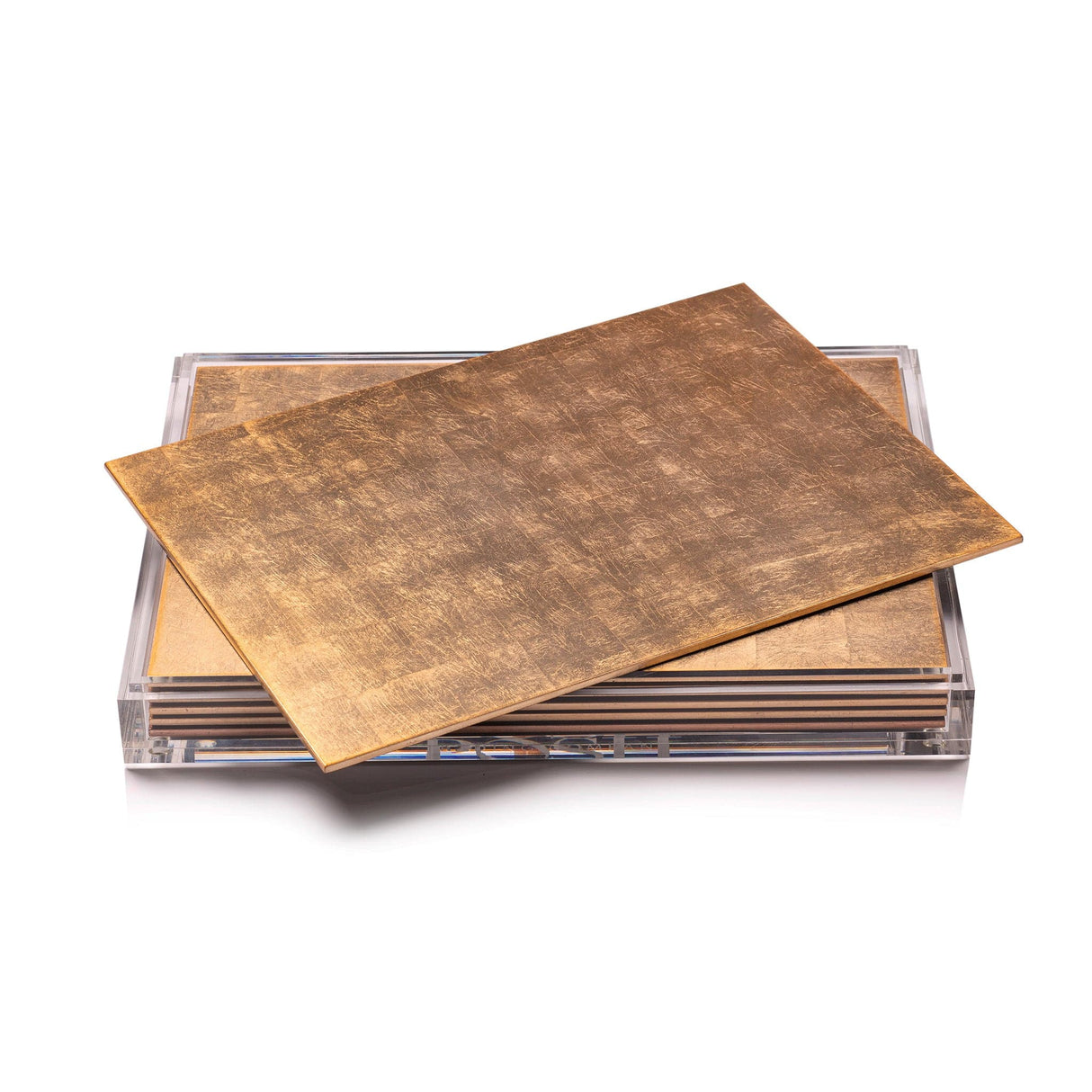 Servebox Clear Silver Leaf - Gold