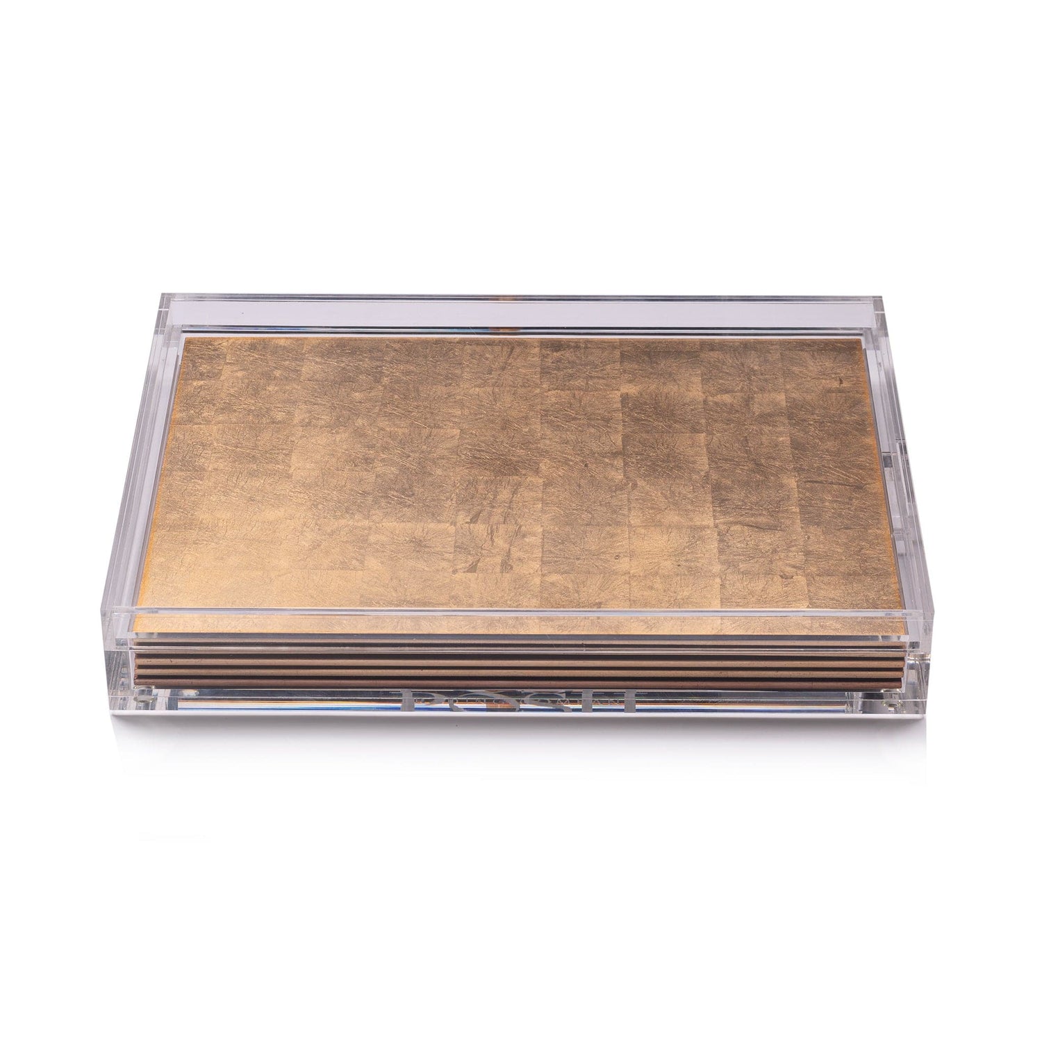Servebox Clear Silver Leaf - Chic Matte Gold