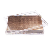 Servebox Clear Silver Leaf - Taupe
