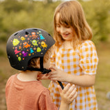 Monster Party Black - Kids Helmet
