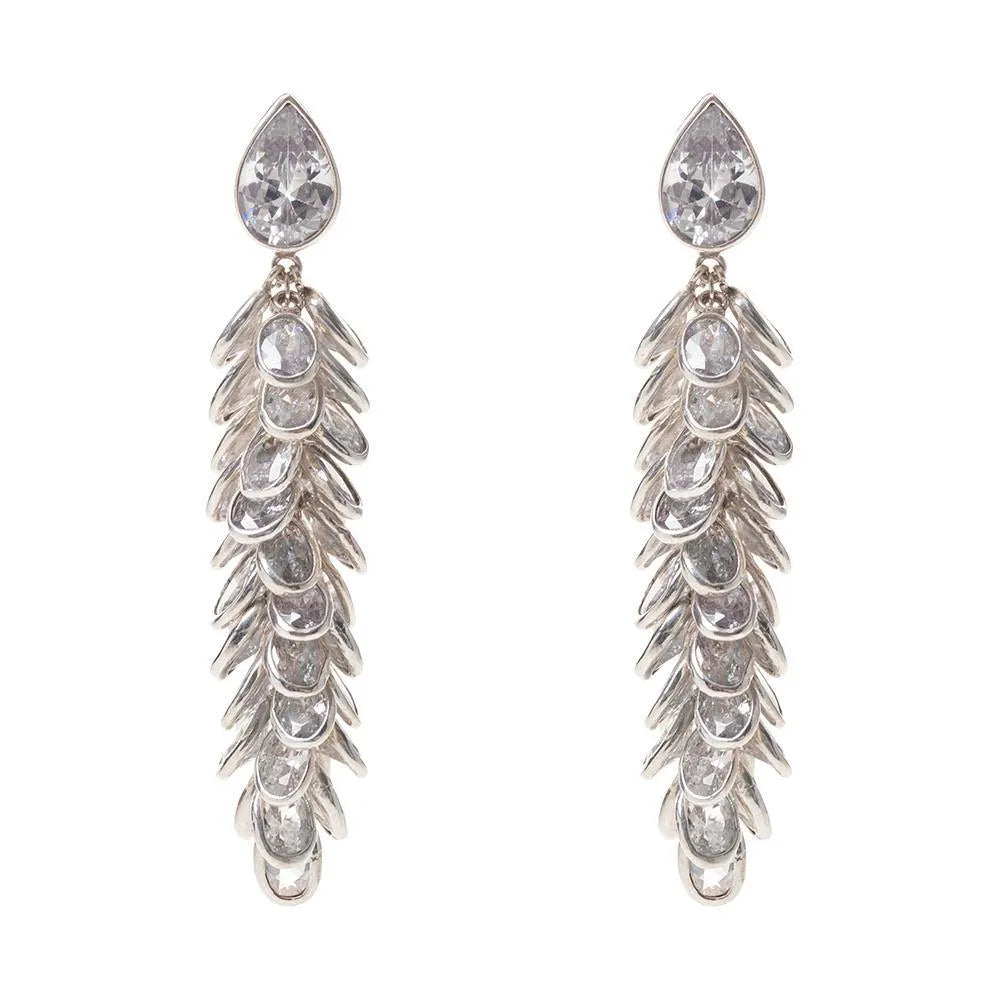 Silver Crystal Long Drops