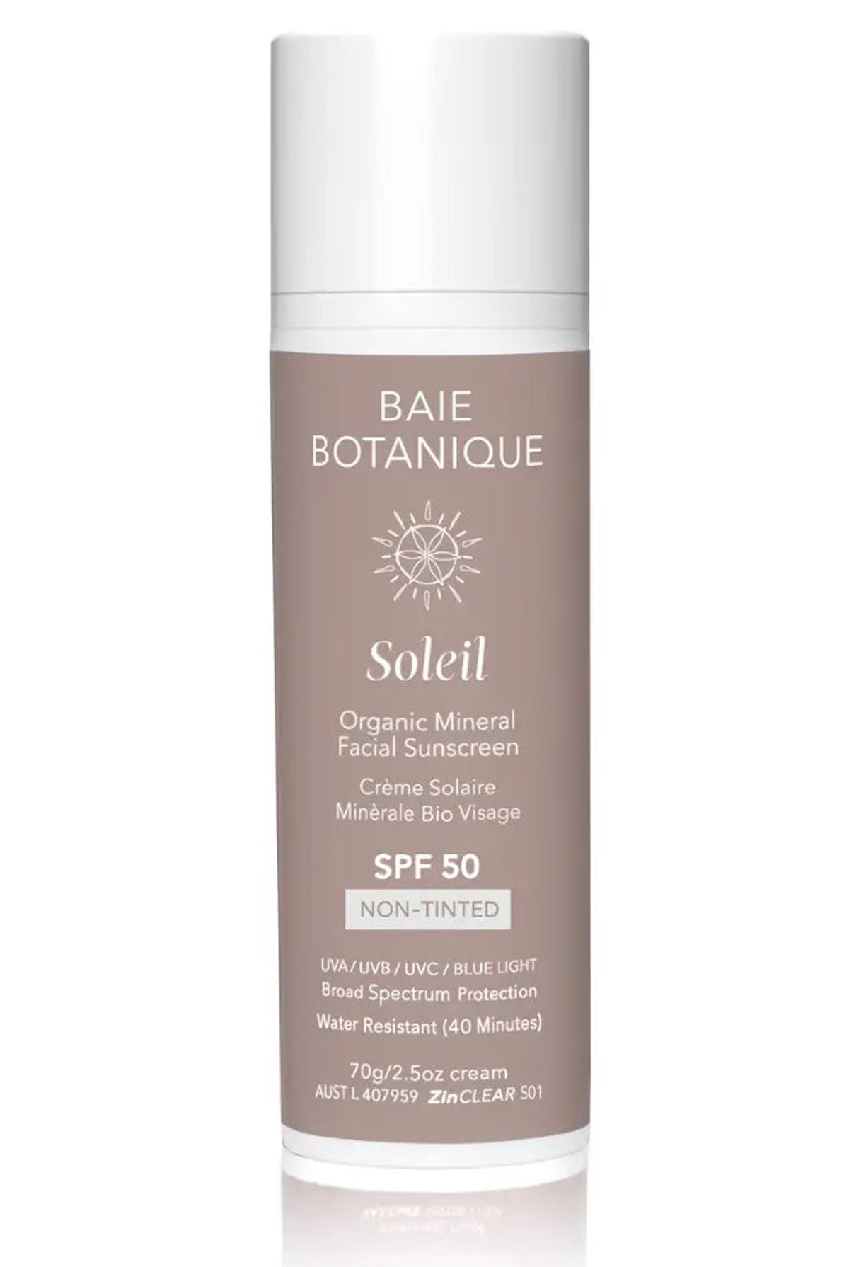 Soleil Organic Mineral Facial Sunscreen SPF 50