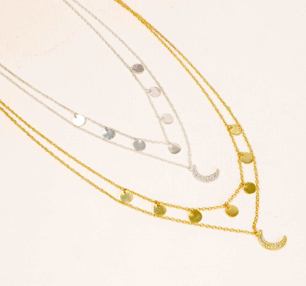 Star Gaze Double Layer Necklace Gold