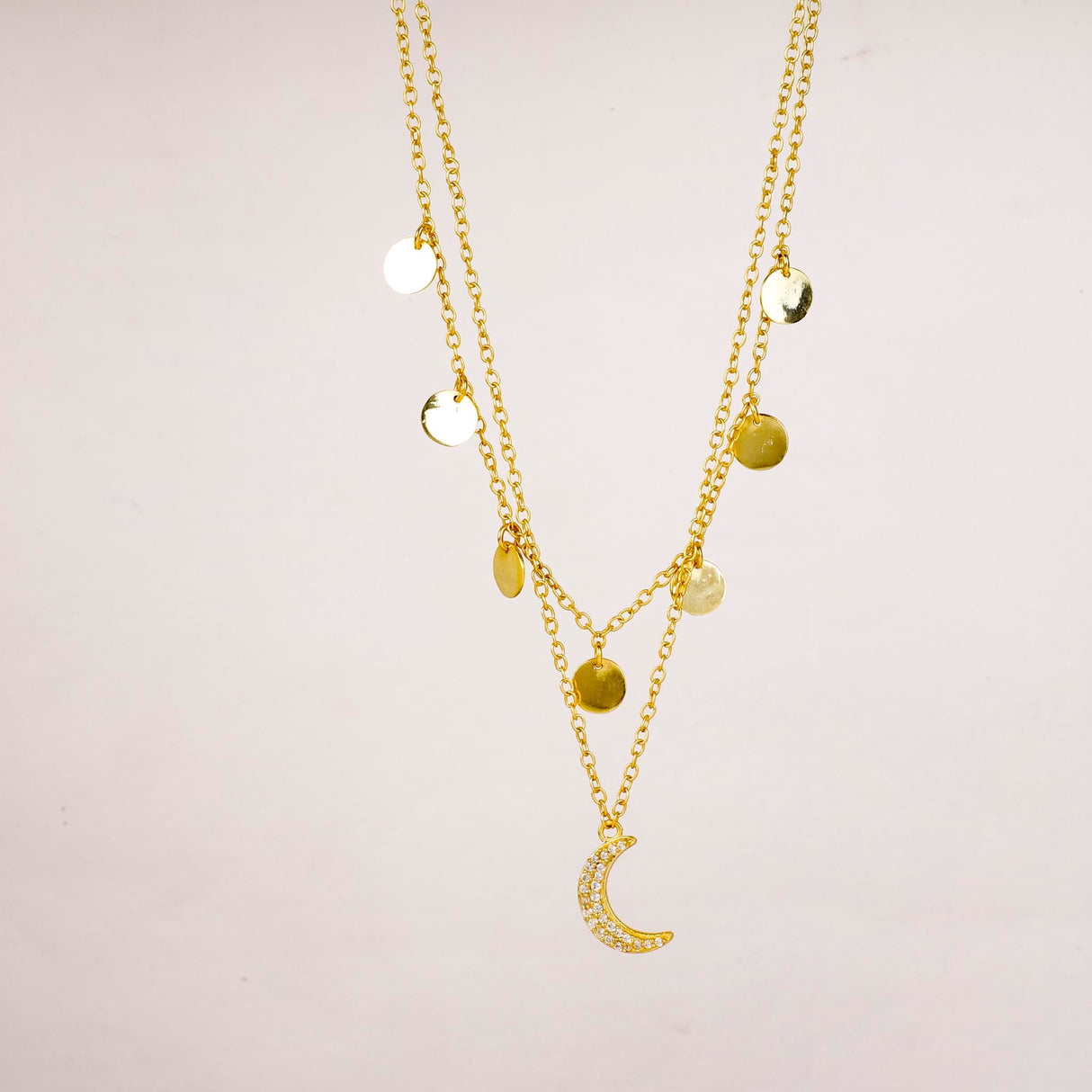 Star Gaze Double Layer Necklace Gold