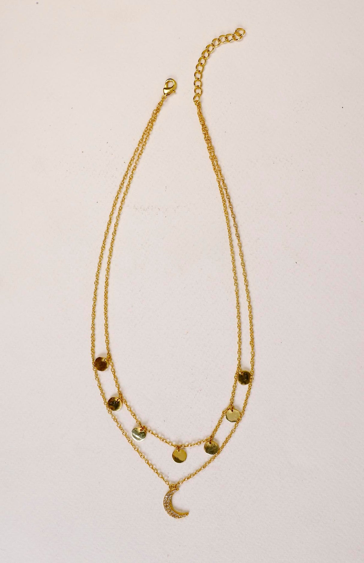 Star Gaze Double Layer Necklace Gold