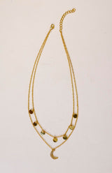 Star Gaze Double Layer Necklace Gold