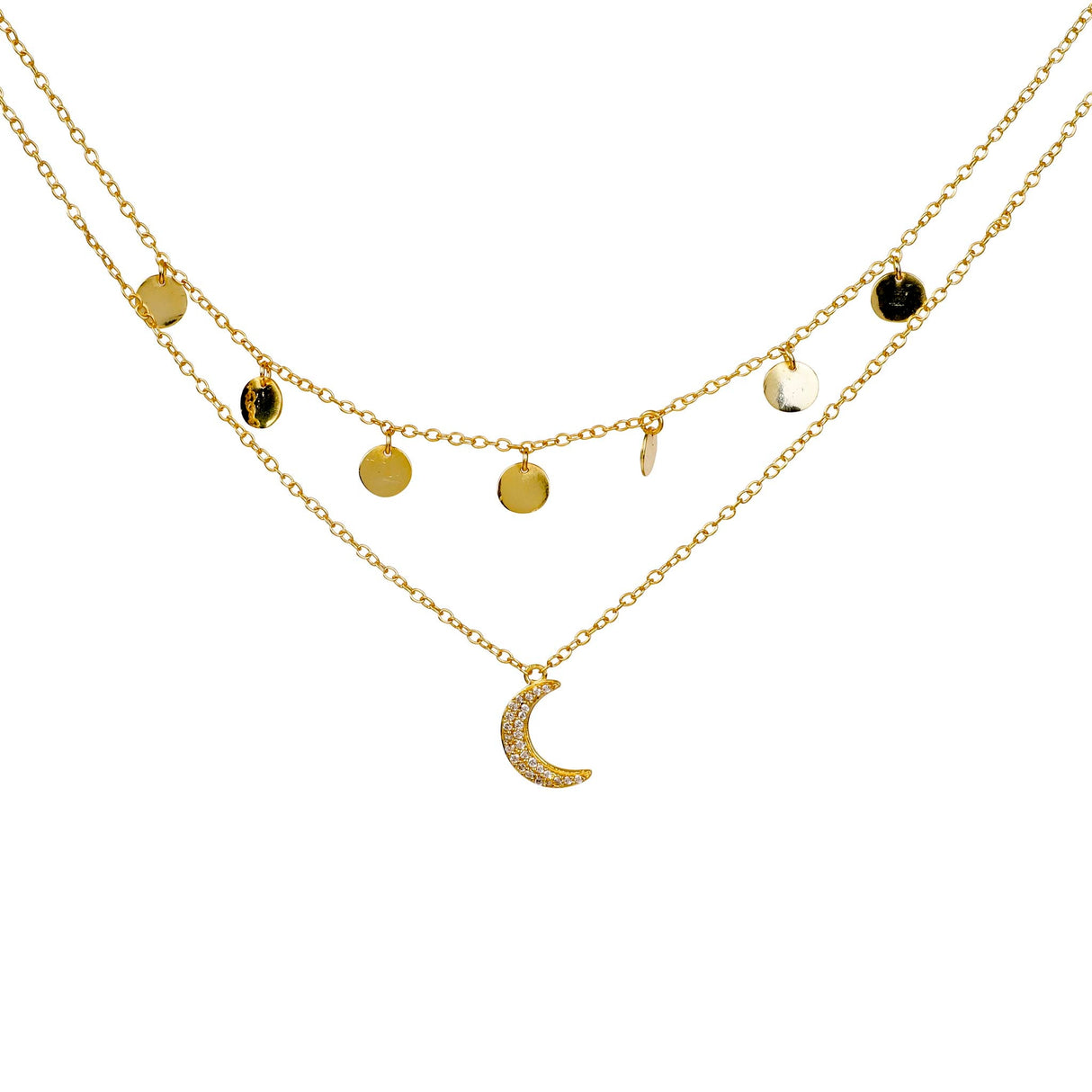 Star Gaze Double Layer Necklace Gold