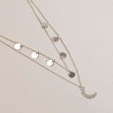 Star Gaze Double Layer Necklace Silver