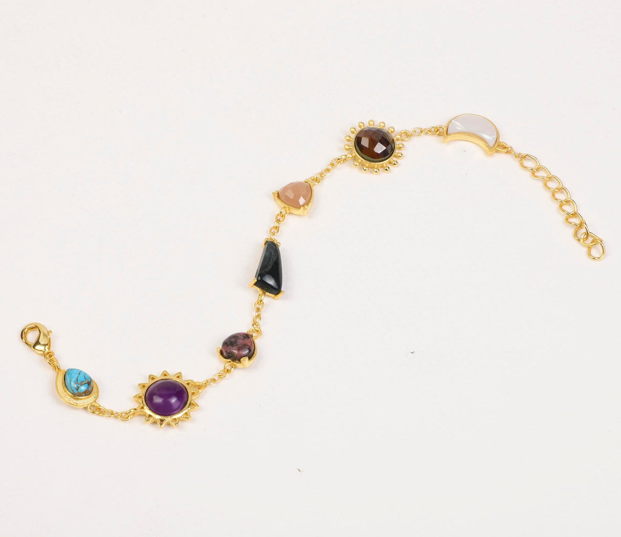 Stellar Elegance -  7 Healing Stones Bracelet