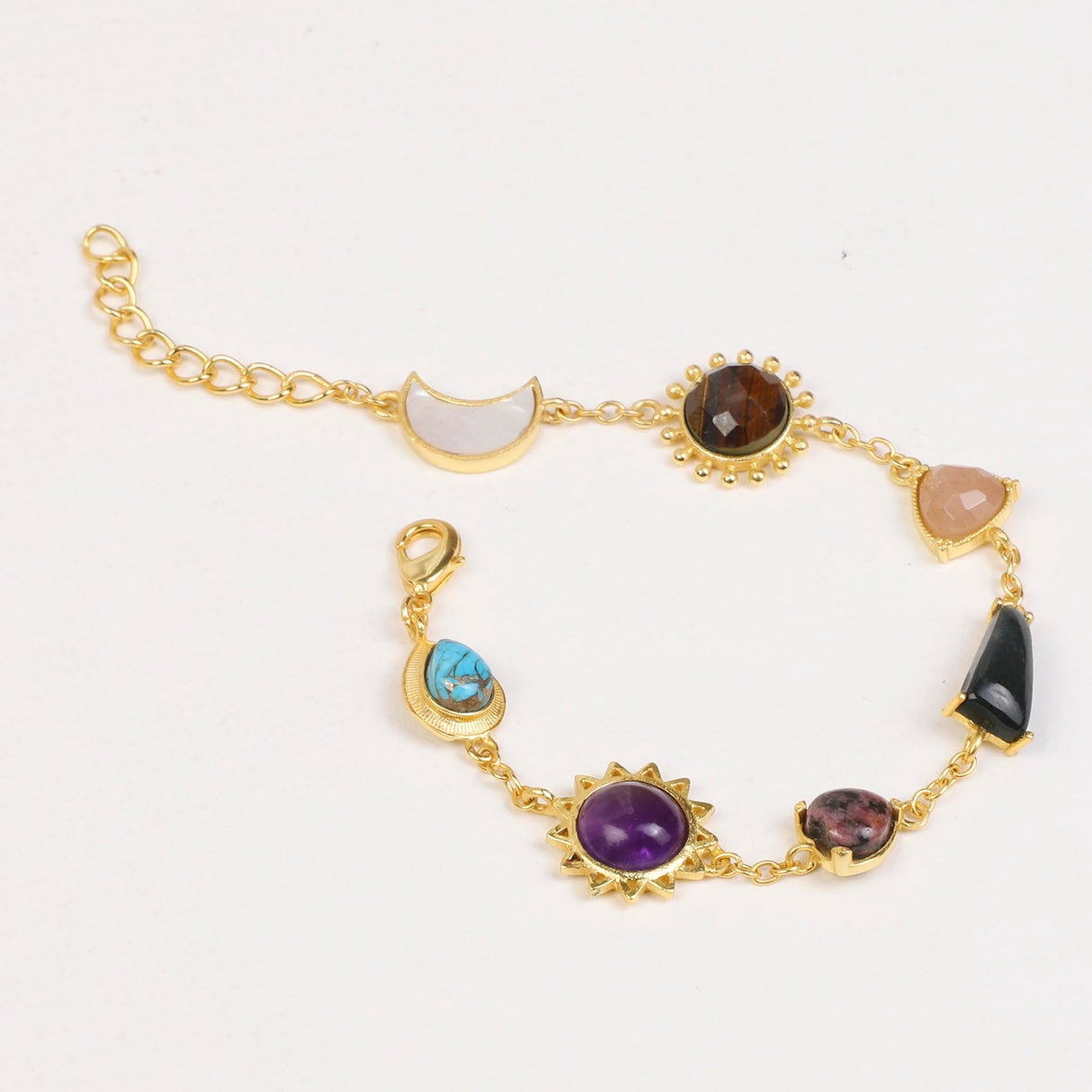 Stellar Elegance -  7 Healing Stones Bracelet
