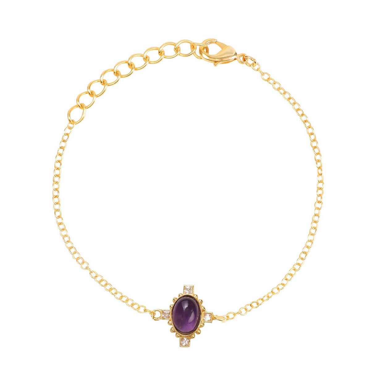 Amethyst CZ Jewellery Set " Stellar Elegance"