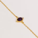 Amethyst CZ Bracelet " Stellar Elegance"
