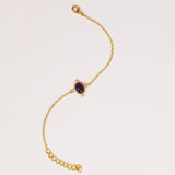 Amethyst CZ Bracelet " Stellar Elegance"