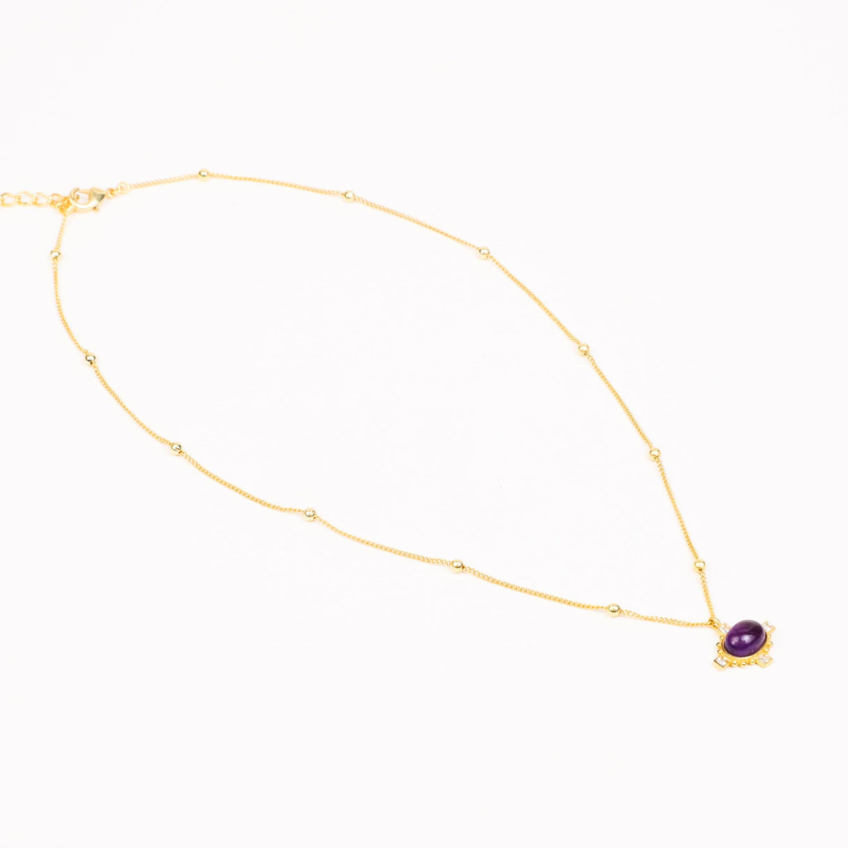 Amethyst CZ Necklace "Stellar Elegance"
