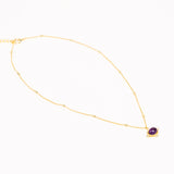 Amethyst CZ Necklace "Stellar Elegance"