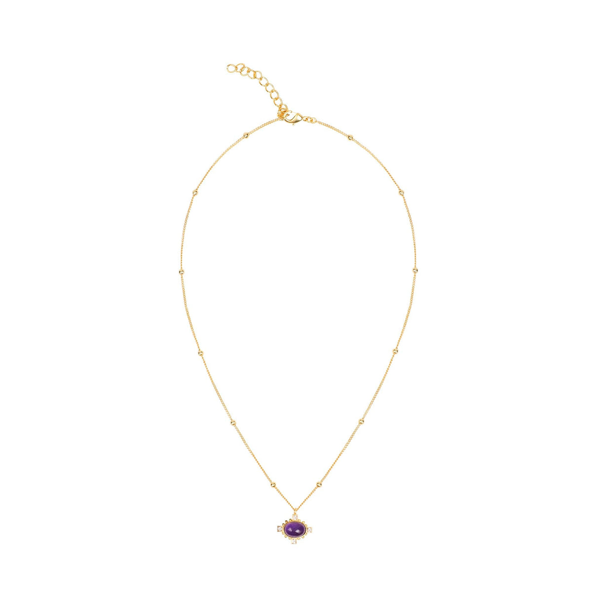 Amethyst CZ Necklace "Stellar Elegance"