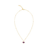 Amethyst CZ Necklace "Stellar Elegance"