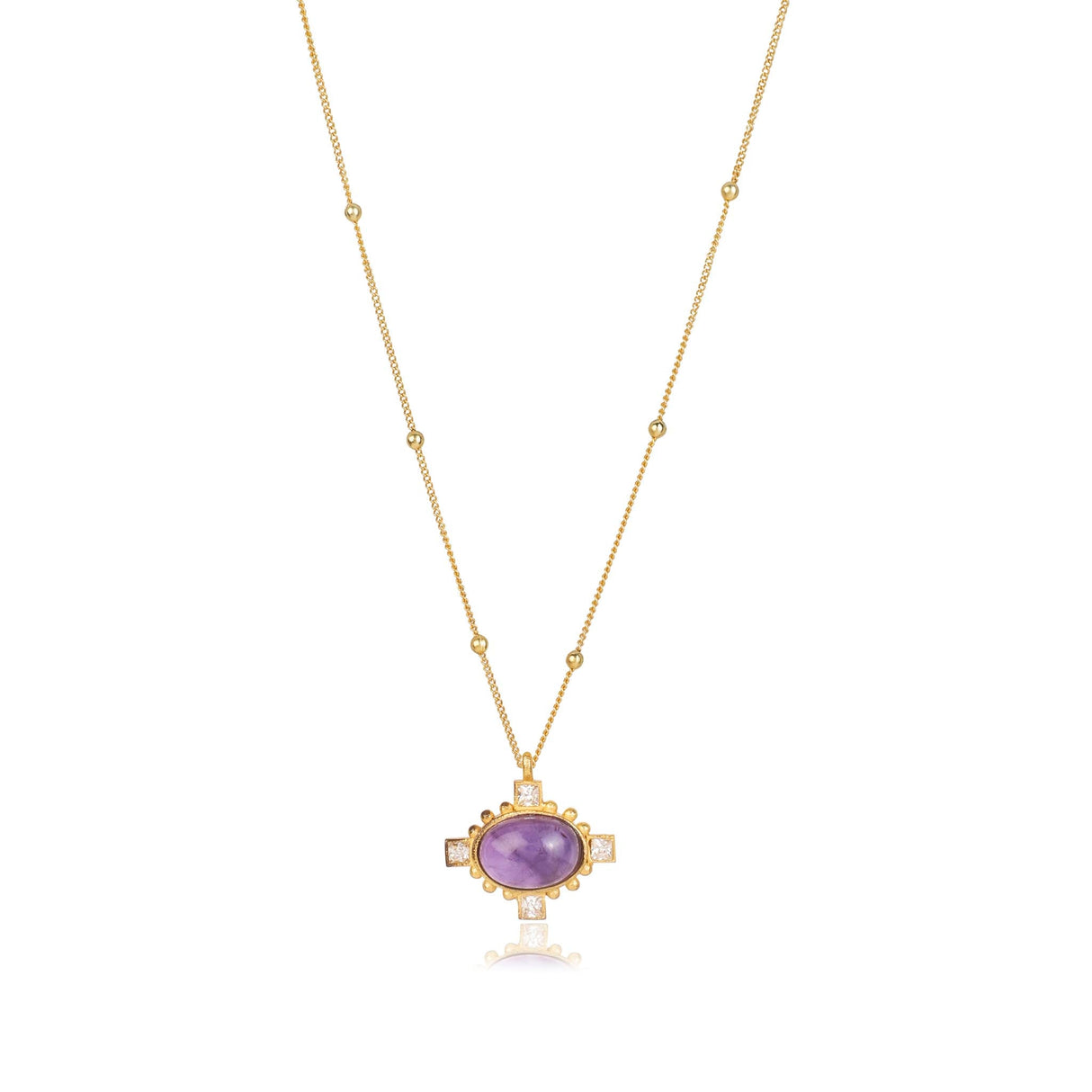 Amethyst CZ Necklace "Stellar Elegance"