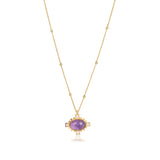 Amethyst CZ Necklace "Stellar Elegance"