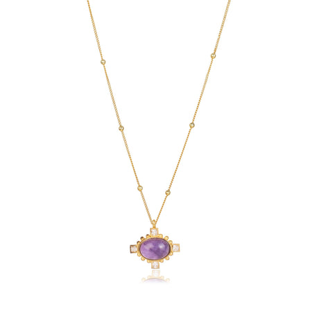 Amethyst CZ Necklace "Stellar Elegance"