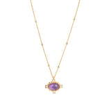 Amethyst CZ Necklace "Stellar Elegance"