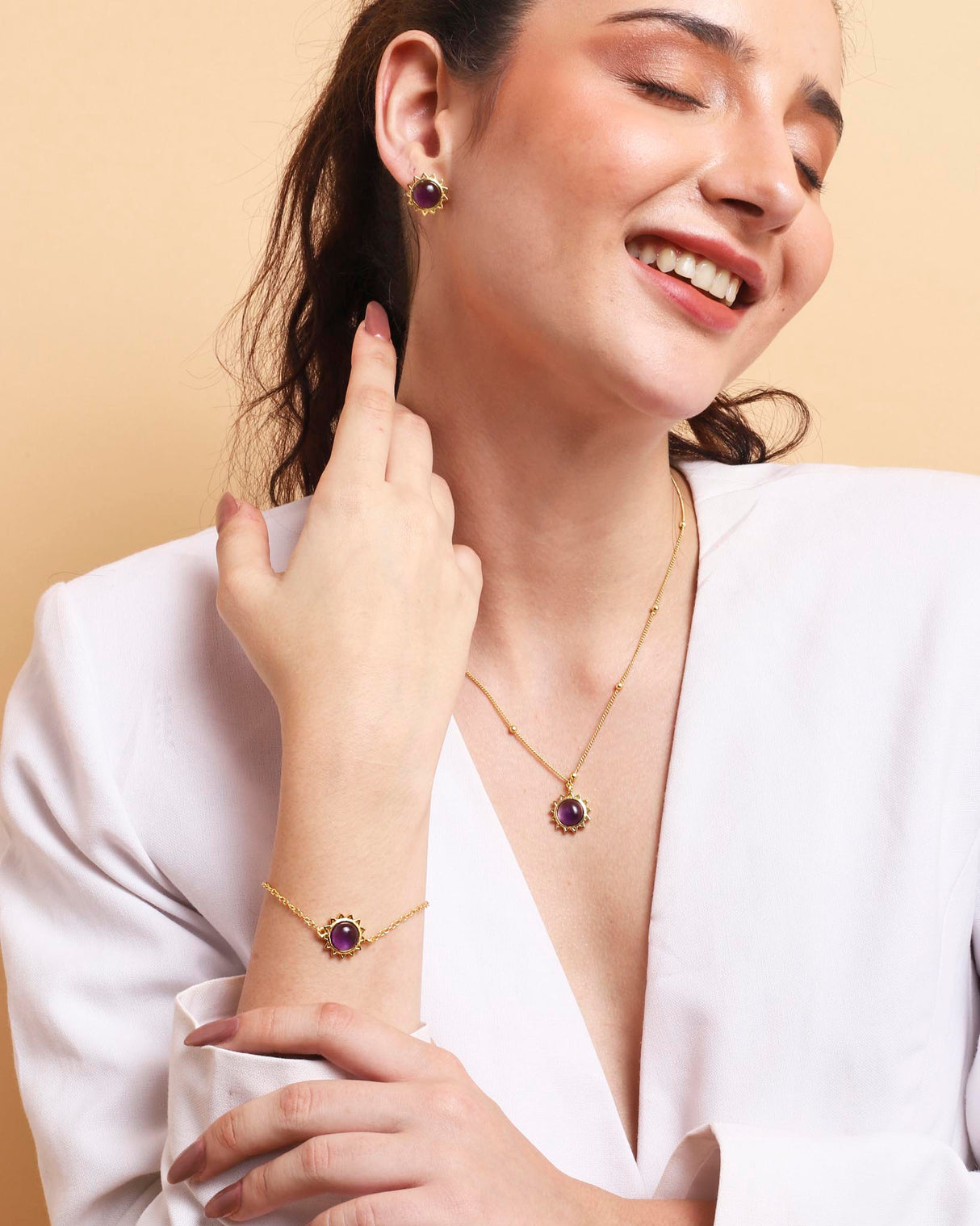 Amethyst Jewellery Set "Stellar Elegance"