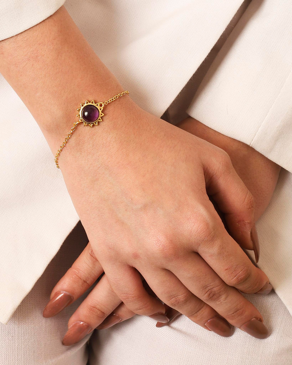 Amethyst Bracelet " Stellar Elegance"