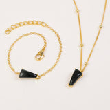 Blood Stone Jewellery Set " Stellar Elegance"