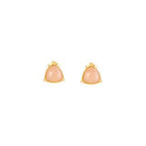 Peach Moonstone Studs Earring "Stellar Elegance"