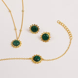 Malachite Jewellery Set "Stellar Elegance"