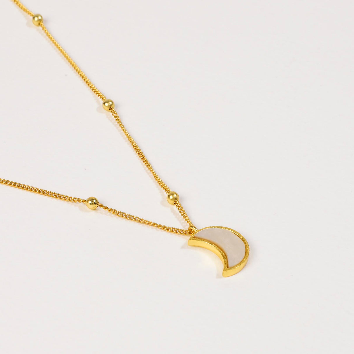 Moon Necklace Mother of Pearl